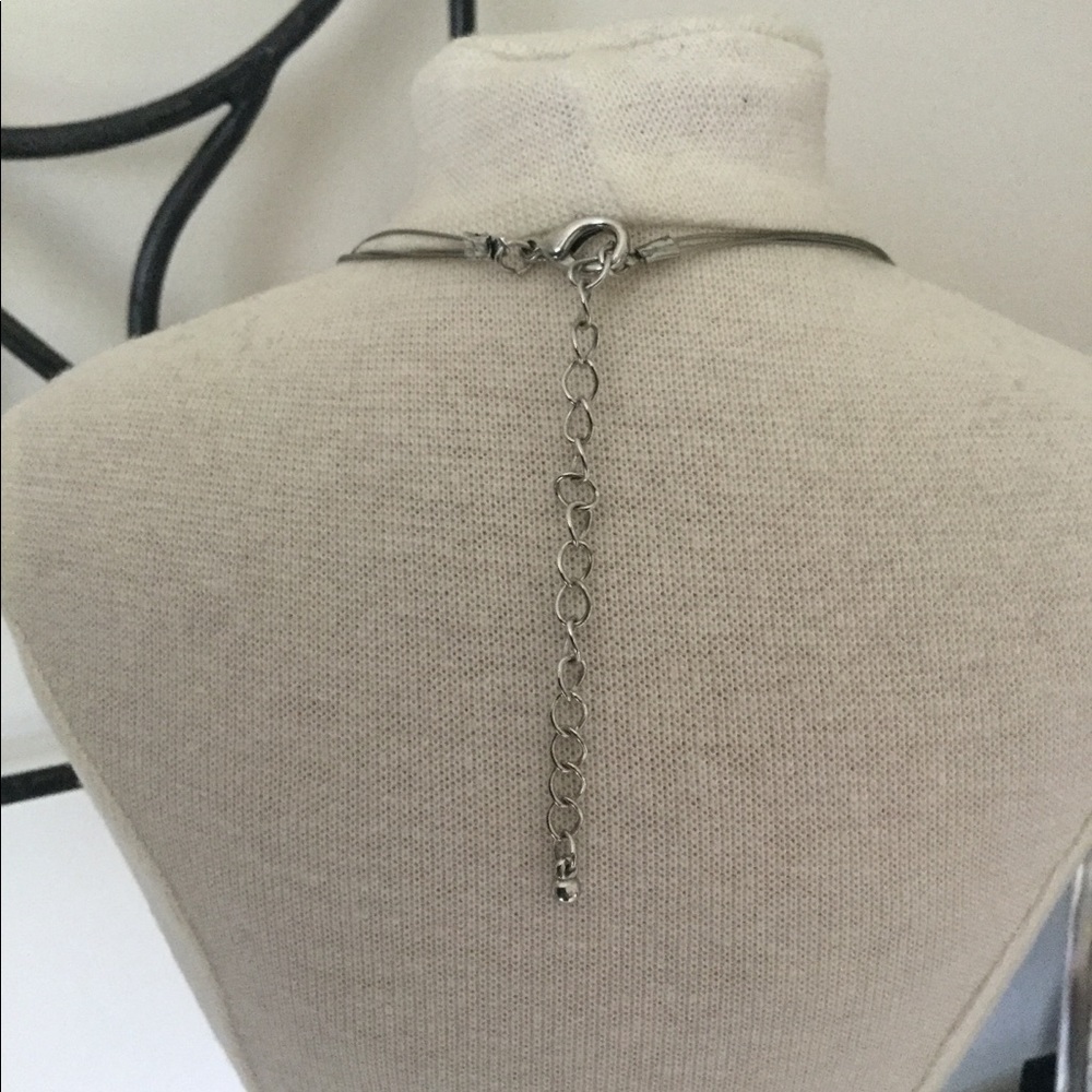 Triple Strand Large Bead & String Necklace - image 3